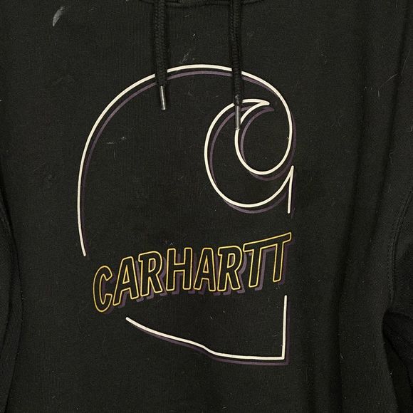 Carhartt Graphic Hoodie Black Size XL - Picture 3 of 5